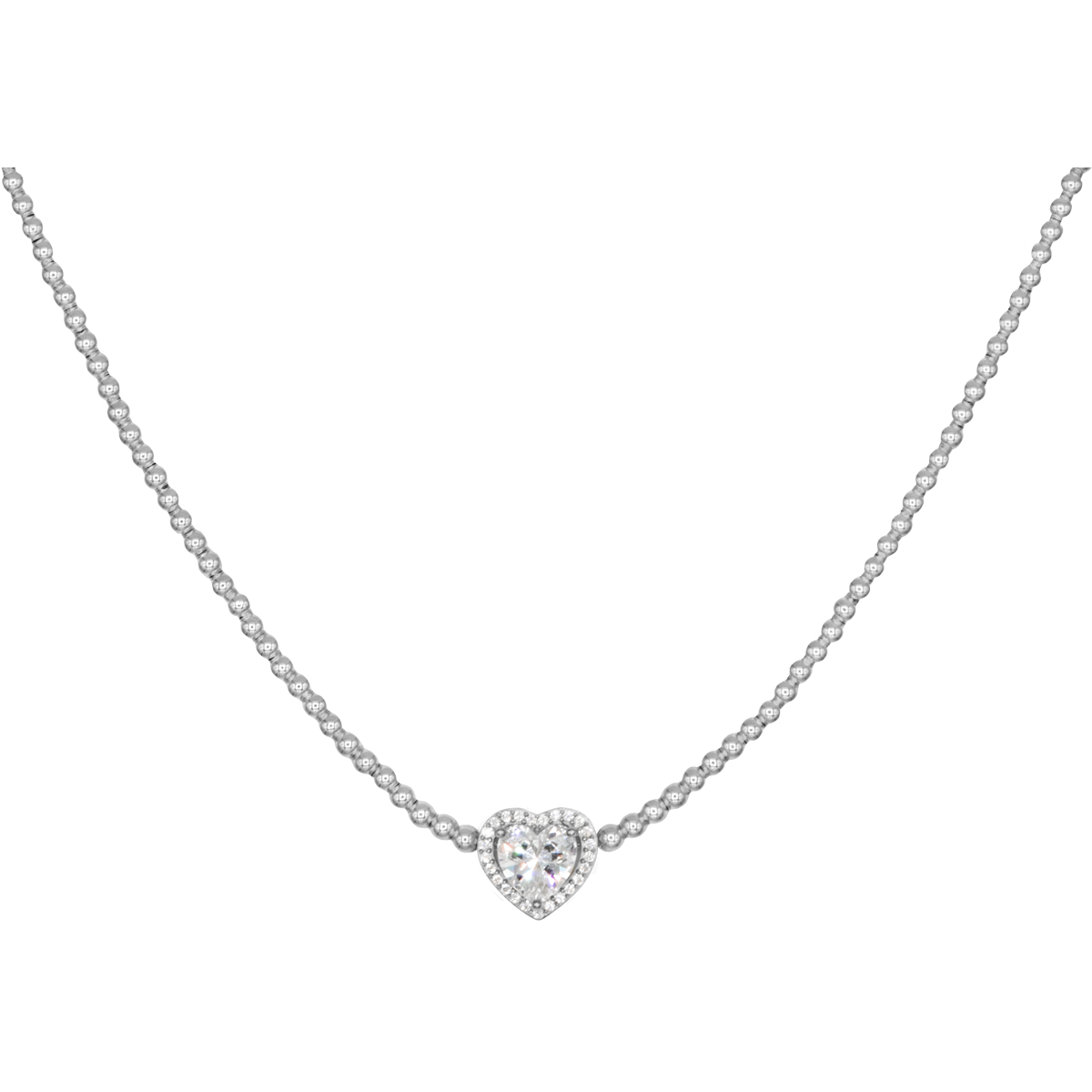 Jacques Lemans Kette Herz Sterlingsilber mit Zirkonia