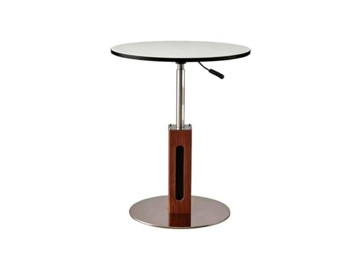 Runder Couchtisch mit anhebbarer Platte, höhenverstellbarer Beistelltisch Höhenverstellbar, Retro-Metallgestell, multifunktionaler Couchtisch für kleine Räume & Luxushaus(E(Sintered Stone),23.6in)