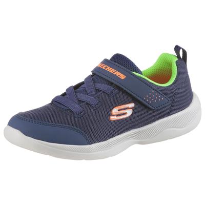 Sneaker SKECHERS "SKECH-STEPZ 2.0", Mädchen, Gr. 23, Textil, bunt (navy, apfelgrün), Lederimitat, Textil, Schuhe Sneaker, zum Schlupfen, Freizeitschuh,, Größenschablone zum Download