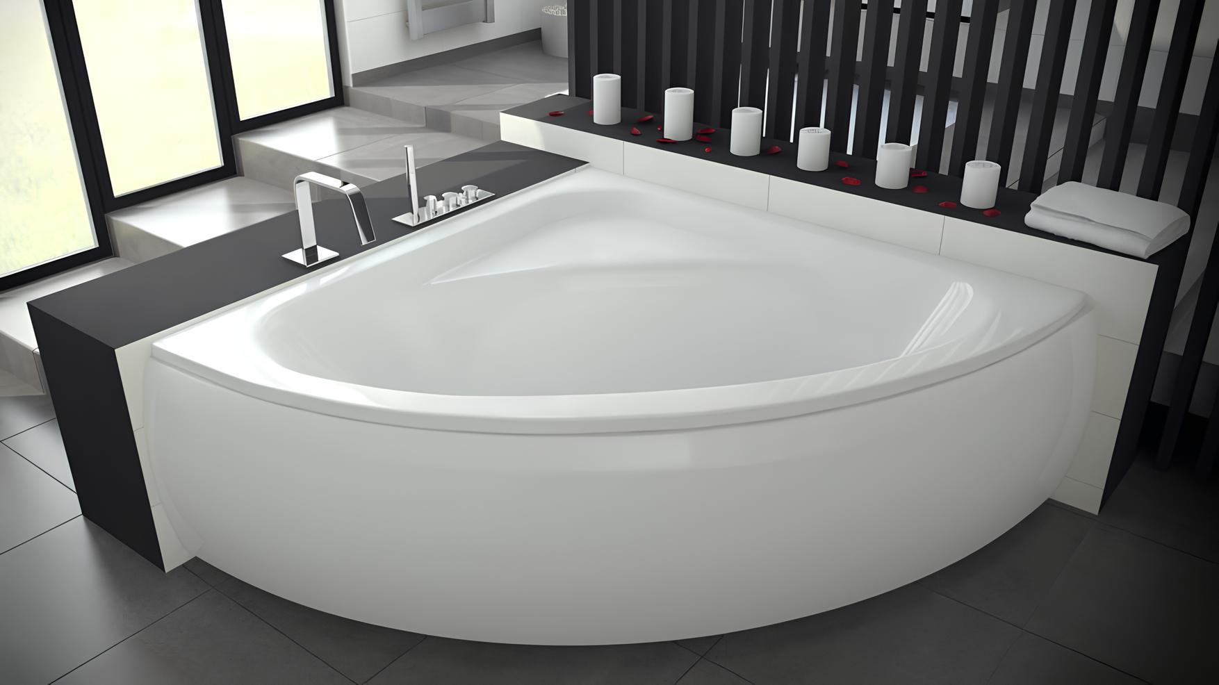 Design Badewanne Eck Acryl Badewannen Wannen Moderne Eckbadewanne Weiß Wanne