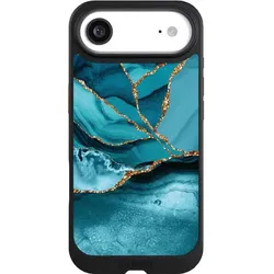 Nivocase Hülle für Apple iPhone Air Handyhülle NIVOcore Case Schwarz Edelstein Glitzer Look Marmor (Apple iPhone Air), Smartphone Hülle, Schwarz