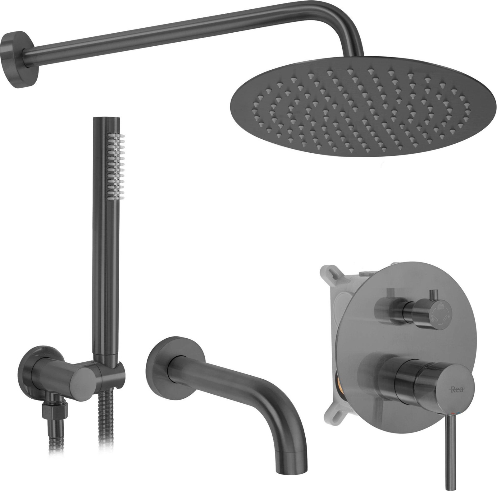 Rea Inbouw Bad- en Doucheset Lungo Titan met Box