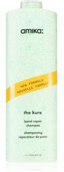 amika The Kure Bond Repair Shampoo champô de restauração profunda para cabelo seco a danificado com proteina 1000 ml. The Kure Bond Repair Shampoo