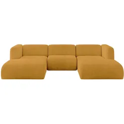 WOHNLANDSCHAFT MIRA-U1 317x179x70 Senfgelb Cord