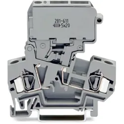 Wago 2-Leiter-Sicherungsklemme 0,08 - 4 mm2, für G-Sicherungseinsatz 5 x 20 mm, grau