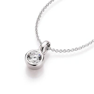 Kette mit Anhänger SMART JEWEL "Zirkonia-Anhänger, Silber 925", weiß, Halsketten, Damen, 45cm, Silber 925 (Sterlingsilber)
