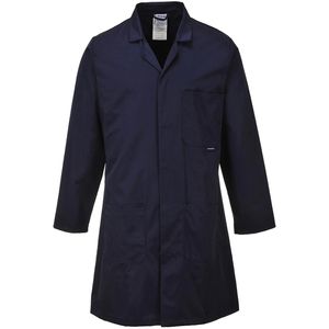 Portwest Arbeitskittel Standard C852, Unisex, marineblau, lange Ärmel, Größe 60/62 (XXL)