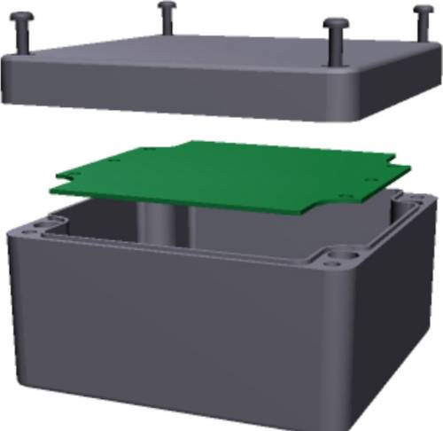 Hammond Electronics 1590Z160GY Universal-Gehäuse 160 x 160 x 90 Aluminium Grau 1St.