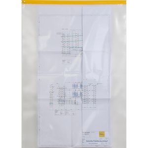 Hele Planschutztasche 95007-05, für DIN A2, 440 x 620mm, mit Gleitverschluss, 100my