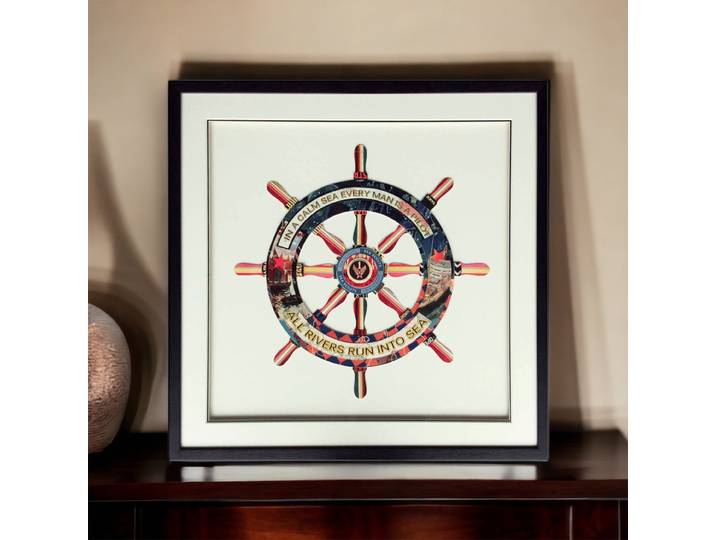 Tableau Décoratif Gouvernail de Bateau