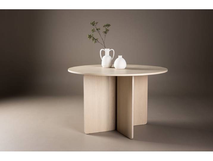 Esstisch Isola - im harmonischen Design mit eleganter Note - Weißwash - Luxusbetten24