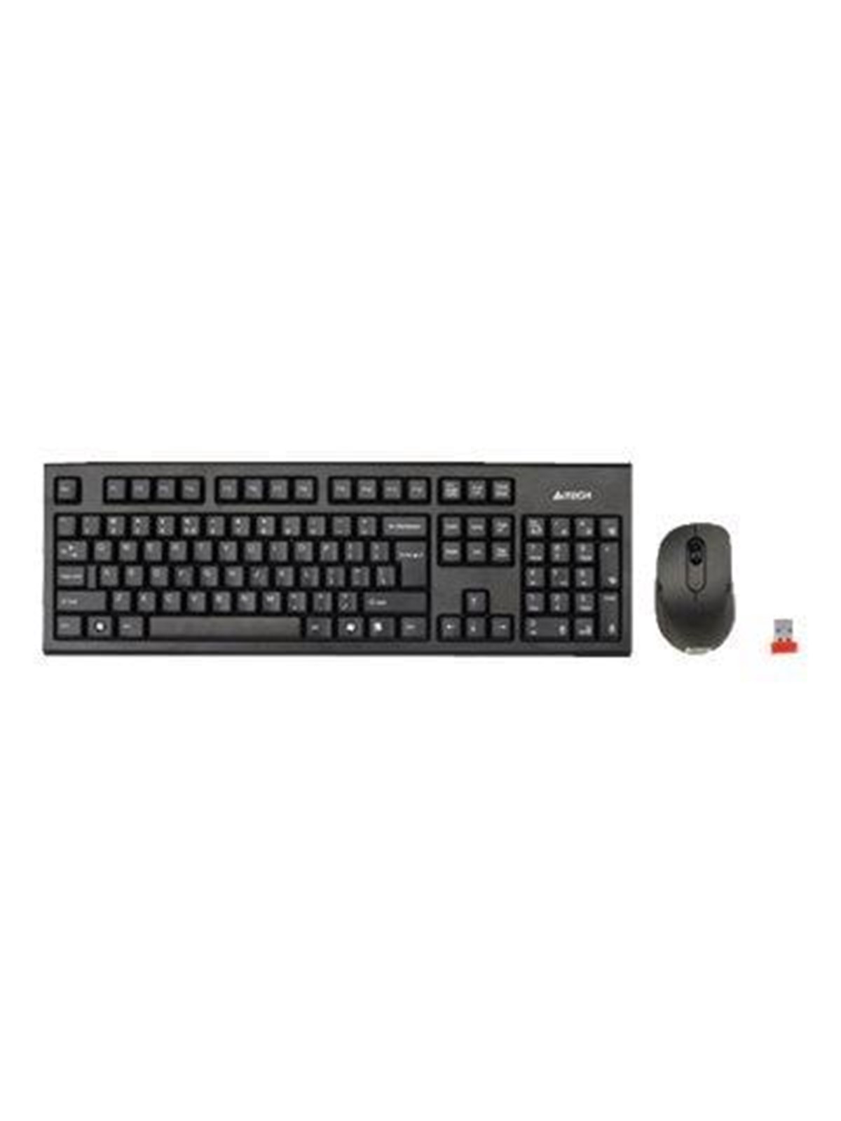 A4Tech V-Track 7100N PADLESS Wireless Desktop - Tastatur & Maus Set - Full-Size - Englisch - Schwarz