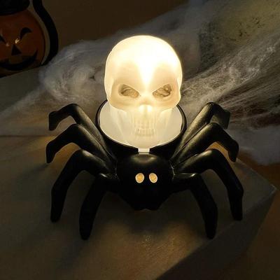 Uplifted Finds Halloween LED Flameless Candle Light Spider & Skull Haunted Party Decor a01