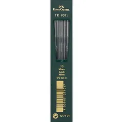 Faber-Castell Bleistiftmine 2,0 mm 2B Schwarz TK 9071 10 Stück