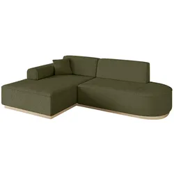 ECKSOFA Ottomane Links IREA-L1 - 232x165x80 cm Grün