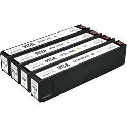 4 Kompatible Tinten ersetzt HP 913A Multipack KCMY