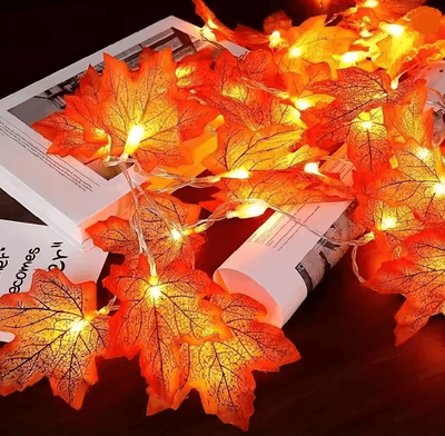 Inspire Essentials Maple Leaf LED Fairy String Lights warm White 1.5m 10l