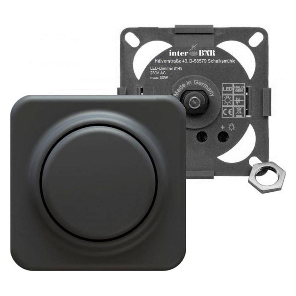 interBär 8149-004.01 Möbeleinbau-Dimmer Schwarz (8149-004.01)