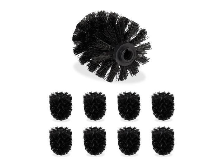 Klobürste Ersatzbürstenkopf 9er-Set Schwarz