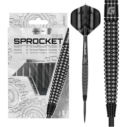 GOAT Darts Sprocket Torpedo MKll 90 % Tungsten Steel Darts black 25 g