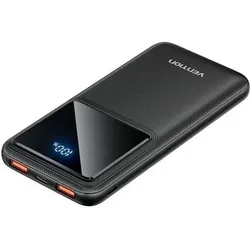 Vention Powerbank,, FHKB0, 10000mAh, Micro-USB, USB-C, 2xUSB-A, 22.5W (black) (10000 mAh, 22.50 W, 37 Wh), Powerbank, Schwarz