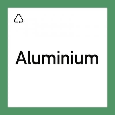Wertstoffkennzeichnung "Aluminium", Folie, 300x300 mm