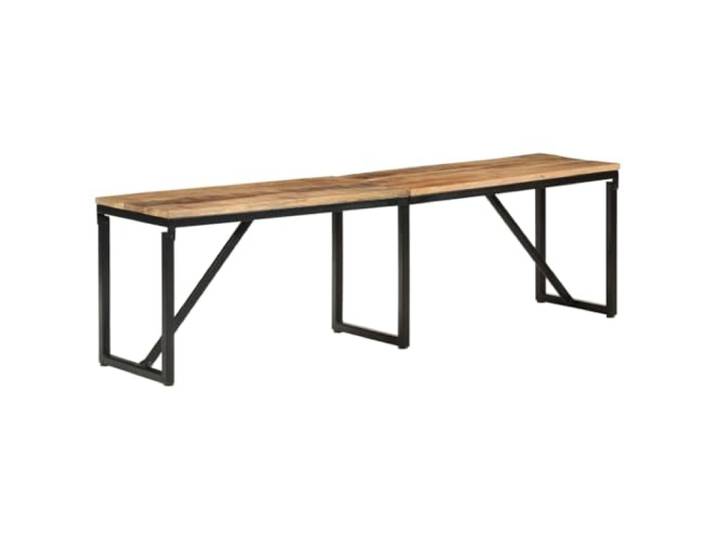TEKGHUT Sitzbank 160x35x46 cm Massivholz Mango mit Eisengestell Massivholz Mango, pulverbeschichtetes Eisengestell, Industriestil, Wohnzimmer, Büro, Flur