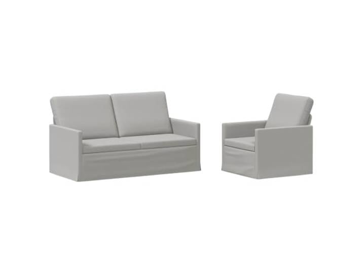 vidaXL Sofa-Set 2 pcs Wolkengrau Stoff