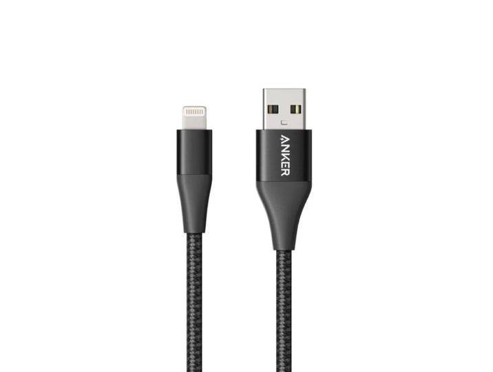 Anker Powerline+ II Câble de données (Connecteur Lightning) 3 ft RSO C89 Sans pochette de rangement UN Noir 3e génération