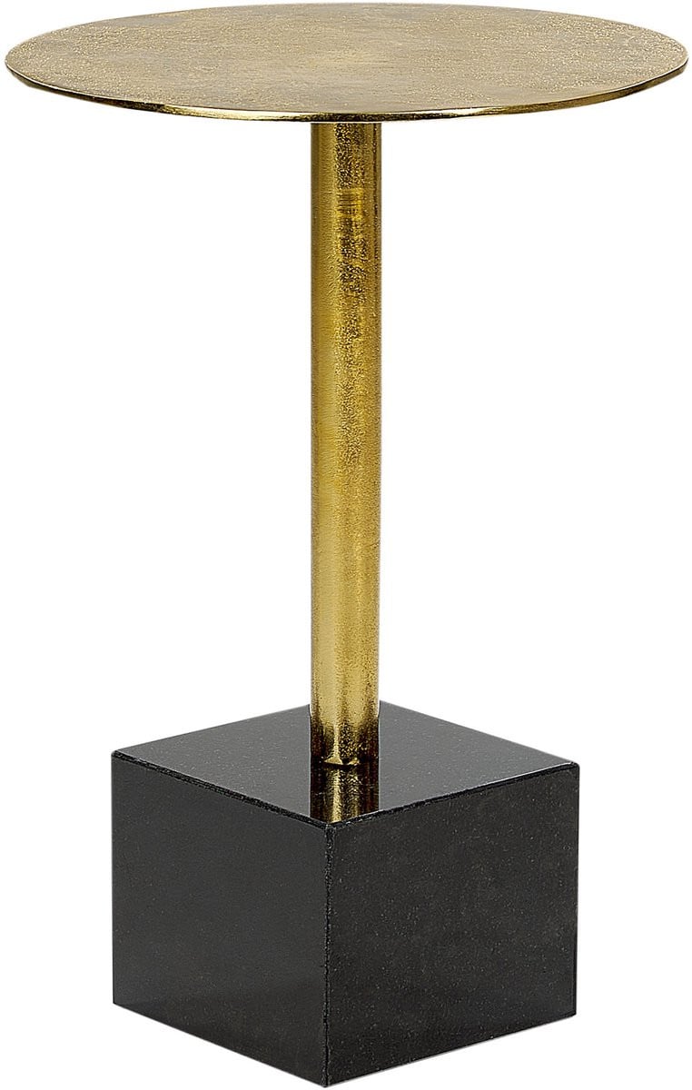 Beliani Colibri Bijzettafel - Zwart/Goud - Metaal
