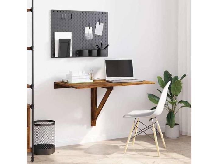 Tables pliantes - Capacité 20 kg - Table murale pliable - Chêne fumé - 100x60x56 cm - Bois d'ingénierie - design élégant - pour mais