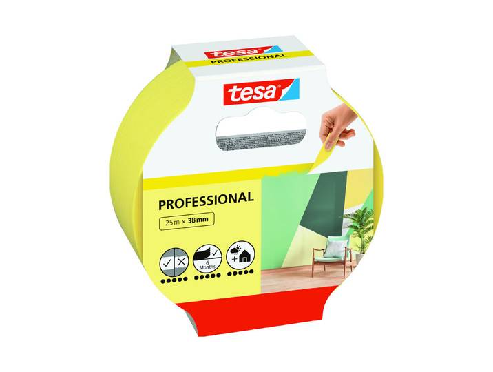 Tesa Malerband für Innen Profi Qualität 25 m × 38 mm
