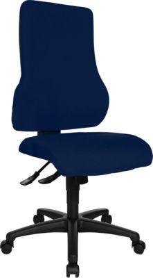 Topstar Bürostuhl TOP POINT, Synchronmechanik, ohne Armlehnen, hohe ergonomische Rückenlehne, blau