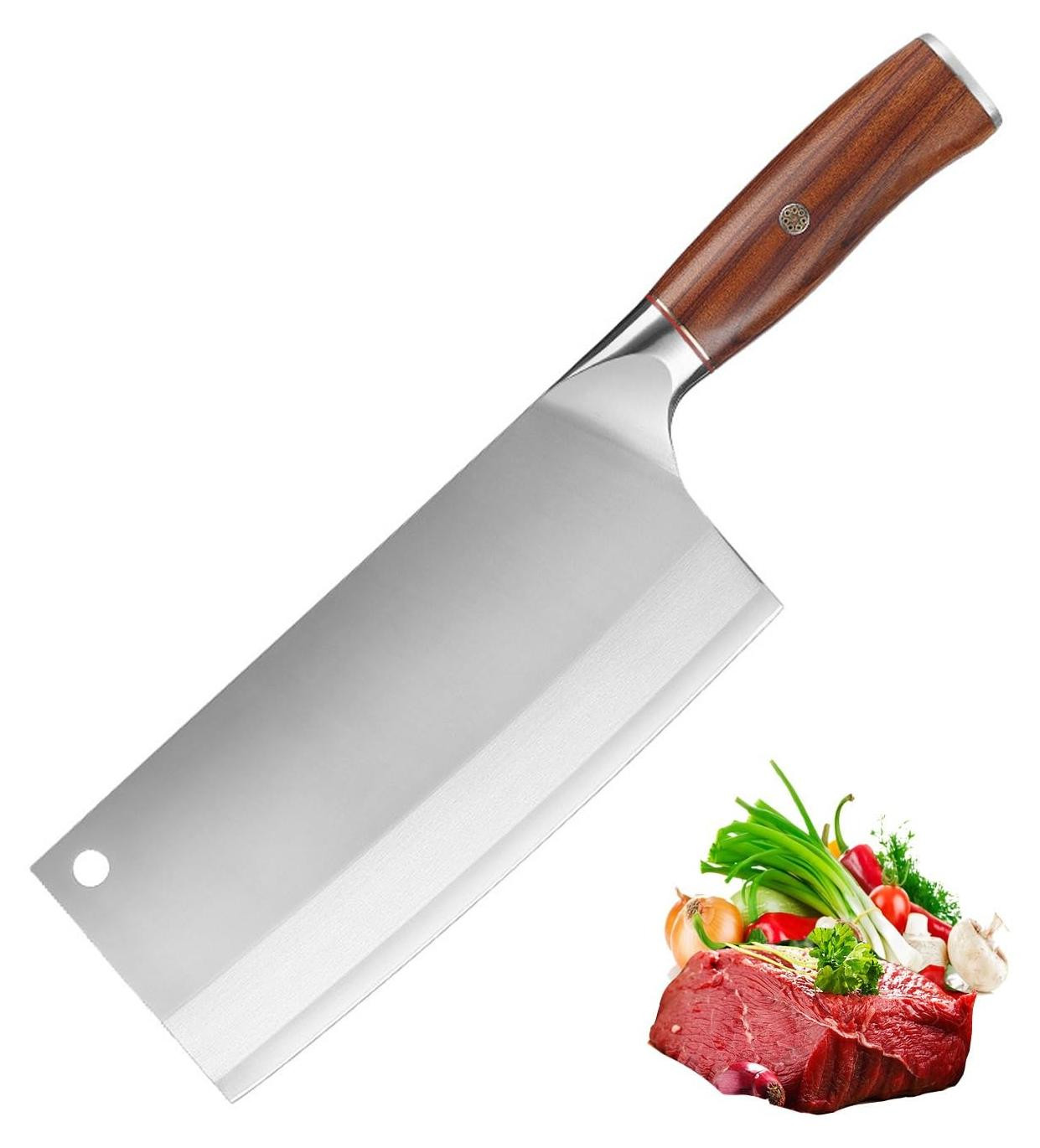 Merkloos Professioneel Chinees Koksmes Cleaver