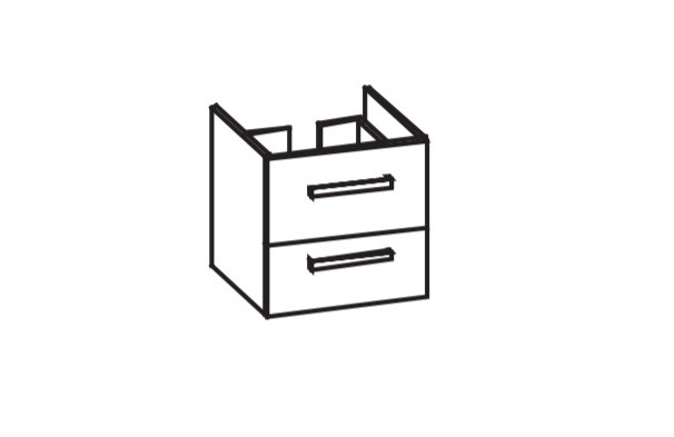 Artiqua 412 Waschtischunterschrank für Connect Cube Air E0299, Sangallo Grau quer, 412-WU2L-I69-7152 412-WU2L-I69-7152-432