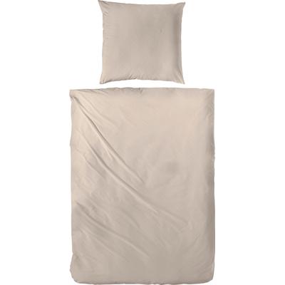 Bettwäsche PRIMERA "Faúxuni", grau (taupe), B/L: 155cm x 220cm, 1 Stk., 1 Stk., Satin, B/L: 80cm x 80cm, 2 Stk., Satin, Obermaterial: 100% Baumwolle, Bettwäsche, Bettwäsche, mit grafischen kleinen Mustern