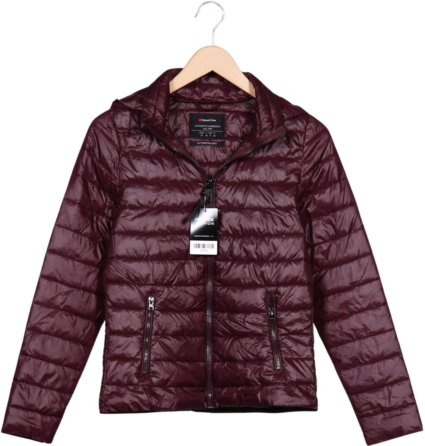Street One Damen Jacke, Bordeaux, Gr. EU 34, Synthetik / Daunen - Second Hand