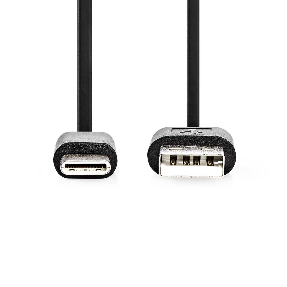 Nedis USB 2.0 kabel, USB-C naar USB-A, 3 meter, zwart