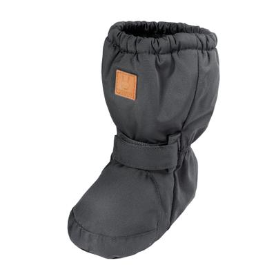 Winterstiefel MAXIMO, Damen, Gr. 23, gefüttert, grau (anthrazit), Obermaterial: 100% Polyester, unifarben, Schuhe Winterstiefel, wärmend, wasserabweisend, rutschfeste Sohle, Klettverschluss, PU-Sohle