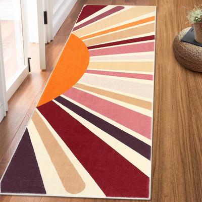 Garvee Modern Sunburst Washable Area Rug