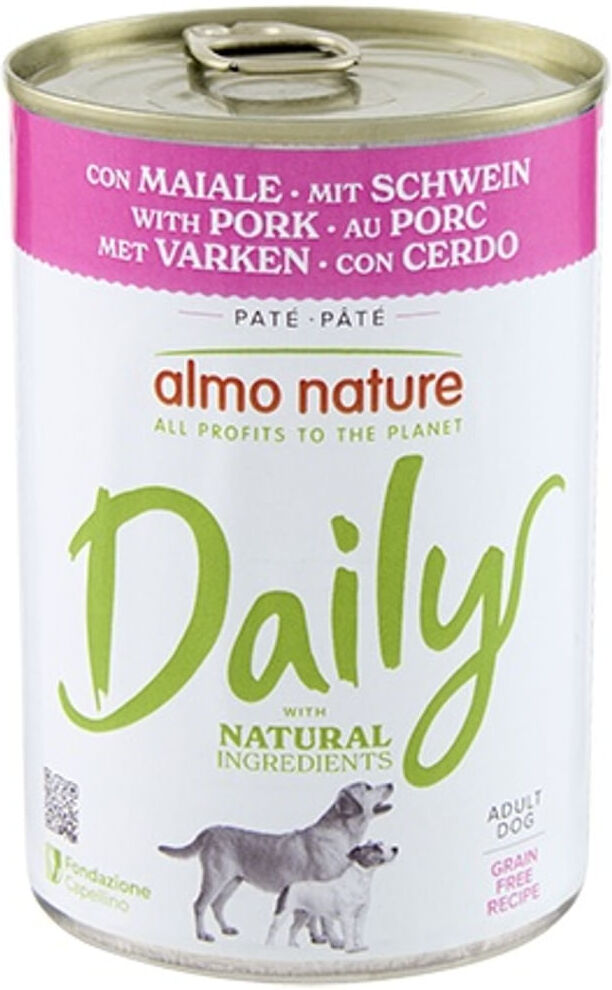 Almo Nature Daily Dog Lattina 400G MAIALE