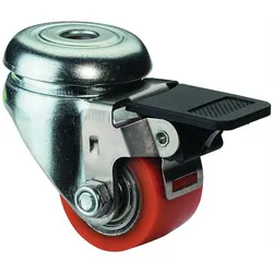 BS Rollen Lenkrolle mit Feststeller und Gewindestift Polyurethan Rad-Ø 35 mm 100 kg - A621.C10.035