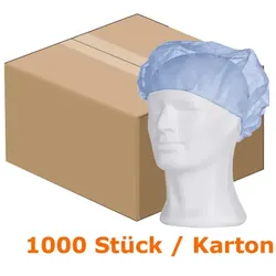 Einweghaube Ampri, Baretthaube Med Comfort hellblau M latexfrei, Gr. M 1000 Stück/Karton