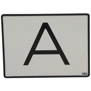 SafetyMarking Fahrzeugkennzeichnung Abfall Warntafel, 40 x 30 cm, aus Stahlblech, weiß/schwarz, starr