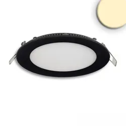 ISOLED LED Downlight, rund, 9W, CRI90, IP42, ultraflach, blendungsreduziert, dimmbar, 3000K, schwarz ISO-115459