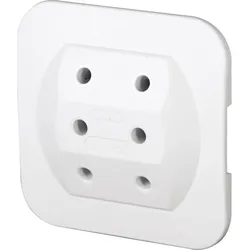 Kopp 174902081 Adapter Set: 2x 3-fach Adapter: Anschluss für 3 Euro-Stecker (3x 2, 5A), auch für MSK-Steckdose geeignet, extra flache Bauweise  - 5 Stück
