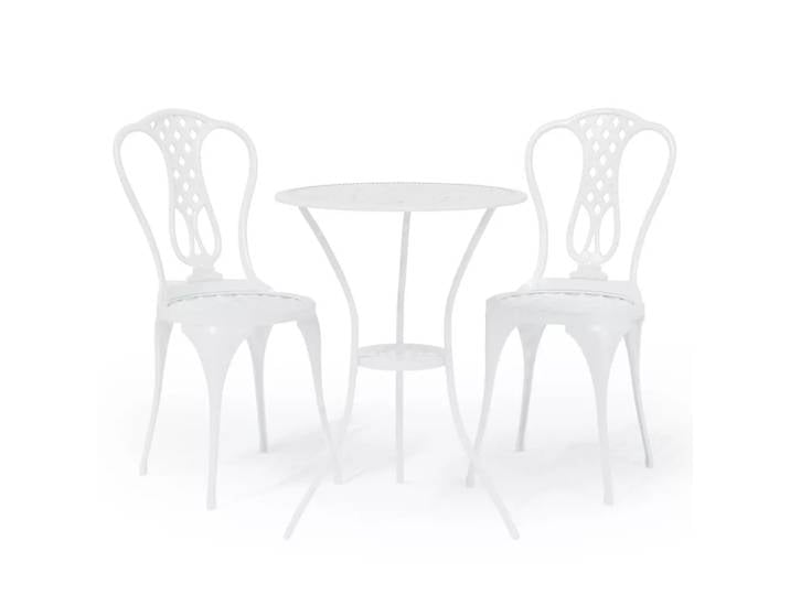 VidaXL - Bistro-set aluminium, One Size, Weiss