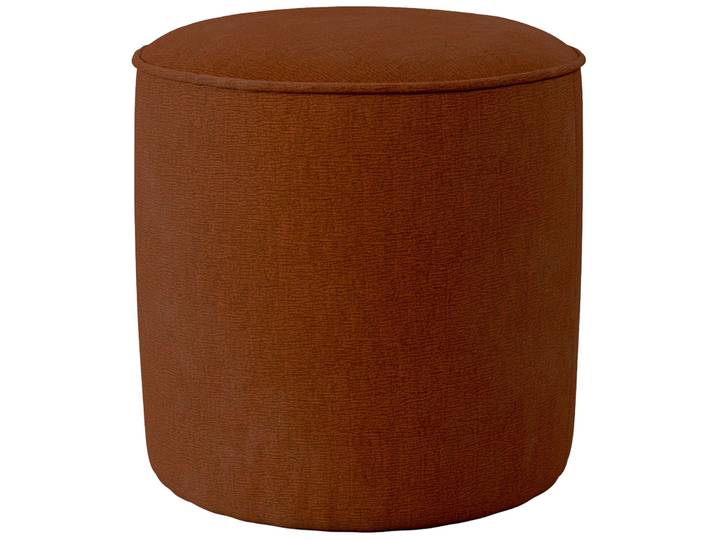 Lounge Handmade Hocker CIRCLE, terracotta, Webstoff