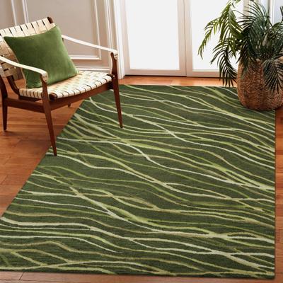 Lush Decor Horizon Ribbons Indoor Rug Moss