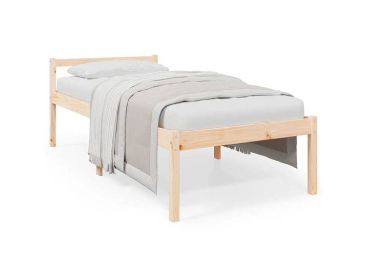 LIT - 1 personne Cadre de lit simple Lit pour personne âgée sans matelas 75x190 cm - pour adulte BE8496278